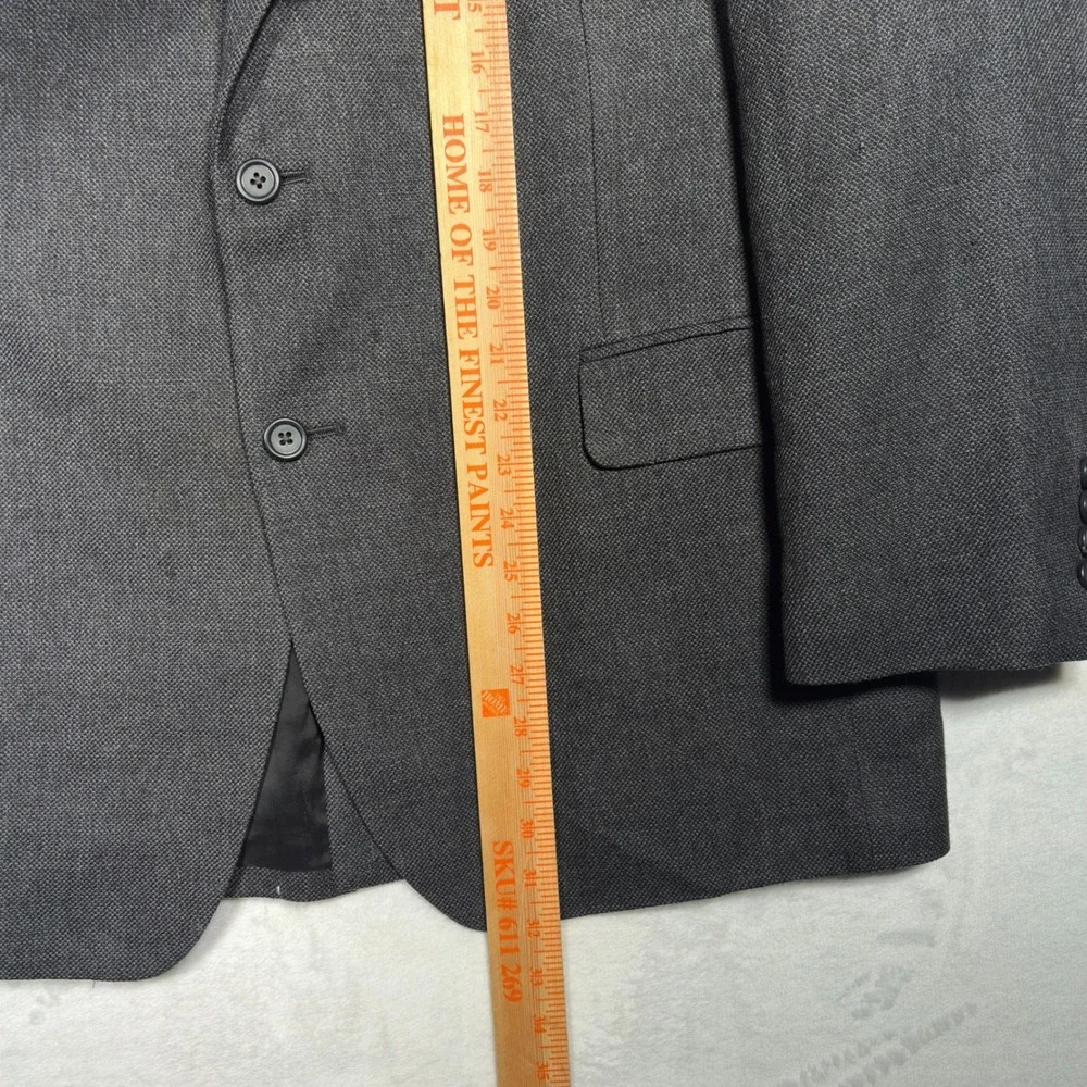 Jos A Bank‎ Mens 44R Gray 100% Wool Two Button Blazer Sport Coat Jacket